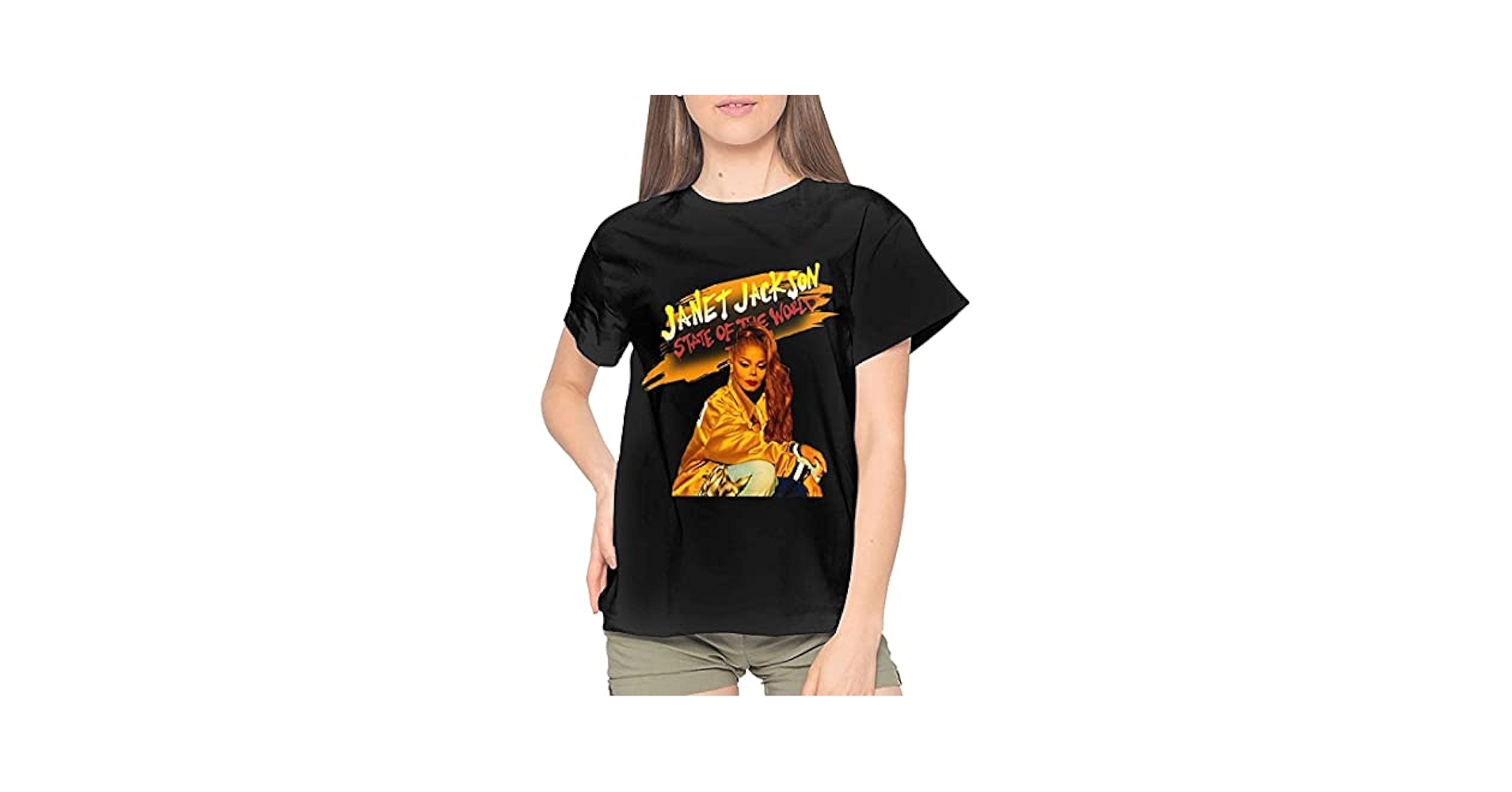 Amazon | 目を引くジャネットジャクソン Tシャツレディース